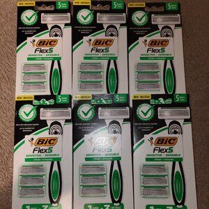 Bic Flex 5 Cartridge Razors 6 Packs Total New Unopened